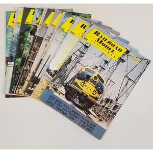 Vintage 1968 Railroad Model Craftsman 12-Issue Lot - Good Cond, Santa Fe Covers